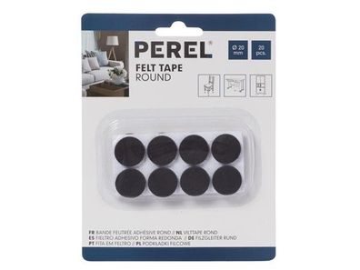 Perel - DTF1 - Filzgleiter - Rund 20mm - 20 Stück