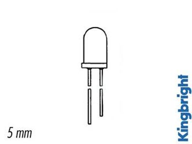 Velleman - L-7113F3BT - 5mm Infrarot-Emittiernde Diode Blau-Transparent 940nm