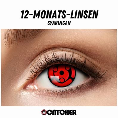 12 Monatslinsen Syaringan Rot Schwarz Motivlinse