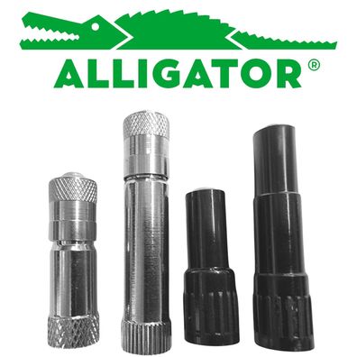 4x original Alligator Ventilverlängerungen aus Edelstahl bzw. Kunststoff 19mm 32mm