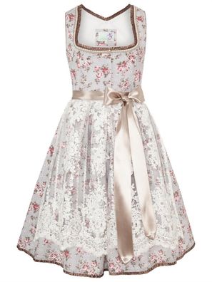 Alpenfee Dirndl Quinta grau 60er Länge