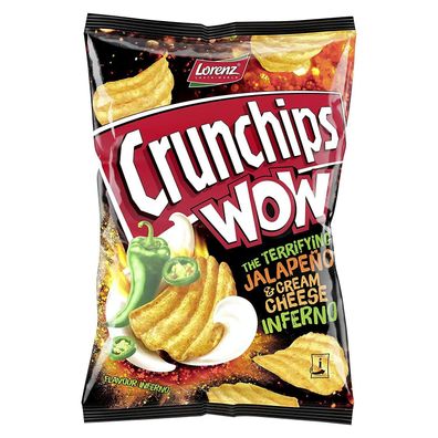 Lorenz Crunchips WOW JalapeÃ±o Cream Cheese Chips Snack 10 x 110g 10er Pack