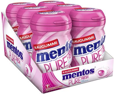 Mentos Kaugummi Pure Fresh Bubble Cool Gréner Tee Dragees zuckerfrei 6er Pack