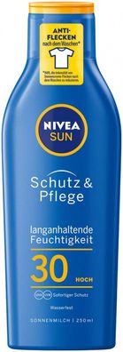 Nivea Sun Schutz und Pflege Sonnenmilch Lichtschutzfaktor LSF 30 250 ml