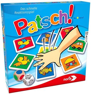 Noris 606013612 Patsch! Kinderspiel Reaktionsspiel 2 bis 6 Spieler ab 4 Jahren