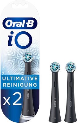 Oral-B iO Ultimative Reinigung Aufsteckbürsten Ersatzbürsten Schwarz 2er Pack