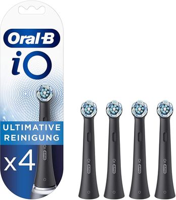 Oral-B iO Ultimative Reinigung Aufsteckbürsten Ersatzbürsten Schwarz 4er Pack