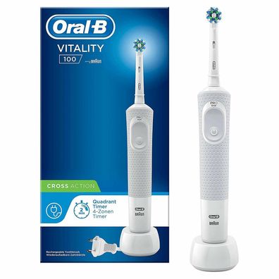 Oral-B Vitality 100 CrossAction Elektrische Zahnbérste oszillierend Timer weiß