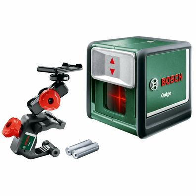 Bosch Kreuzlinien-Laser Quigo 3. Generation Reichweite 10 m Universalklemme MM2