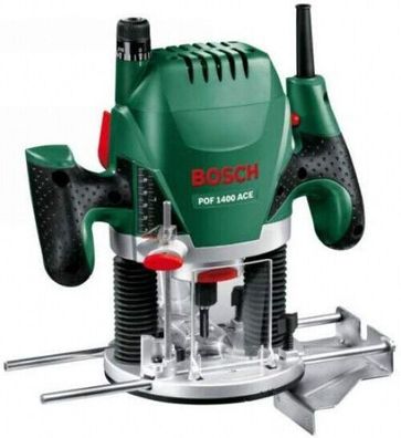 Bosch Oberfräse POF 1400 ACE 1400 Watt Fräser Absaugadapter Zubehörpaket Koffer