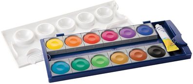 Pelikan DIN 5023 Deckfarbkasten 12 Farben + Deckweiß Wasserfarbkasten Schule