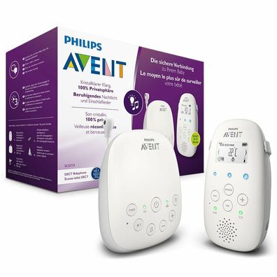 Philips SCD713/26 Avent Audio Babyphone DECT Eco-Mode Gegensprechfunktion weiß