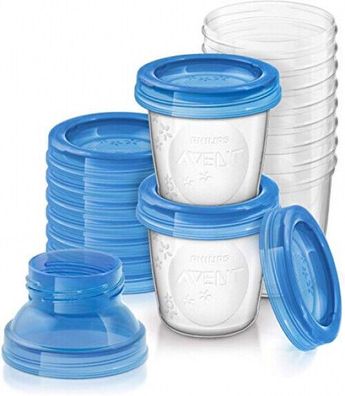 Philips SCF618/10 Avent Aufbewahrungsbecher 180 ml Schraubdeckel Set 10er Pack