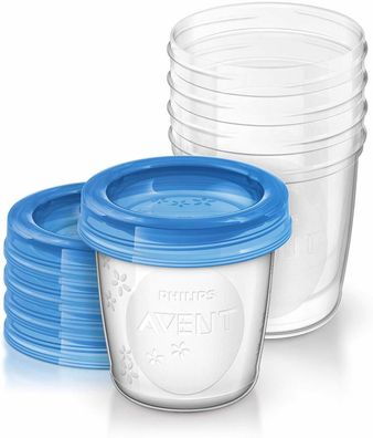 Philips SCF619/05 Avent Aufbewahrungsbecher 180 ml Schraubdeckel Set 5er Pack