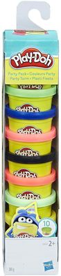 Play-Doh 22037EU6 Party Turm Knete 10 Farben Dosen kreatives Spielen ab 2 Jahren