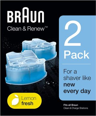 Braun Clean & Renew Ersatzkartuschen SmartCare elektrische Rasierer 2er Pack