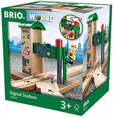 BRIO World 33674 Signal Station Holzeisenbahn Kleinkinderspielzeug Zubehör