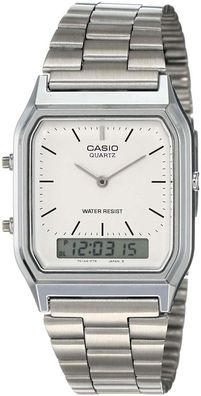 Casio AQ230A7BMQYES Retro Herren-Armbanduhr Analog Digital Quarz Edelstahl 29 mm