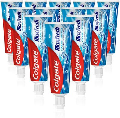 Colgate Zahnpasta Max Fresh Cooling Crystals Frische Weiße Zähne 12 x 75 ml