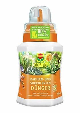 COMPO Kakteen Sukkulentendénger Fléssigdénger Kakteen Bonsais Extra Kalium 250ml