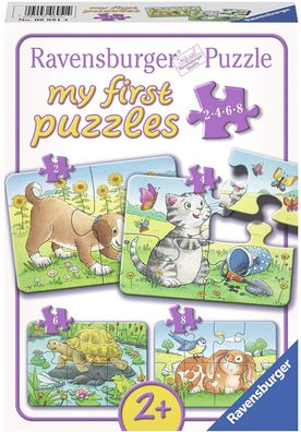 Ravensburger 06951 My first puzzles Niedliche Haustiere 2-8 Teile Kinder-Puzzle