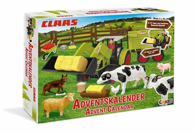 Craze 19597 Adventskalender Claas Spielzeugkalender Bauernhof Tiere Kinder (Gr. Groß)