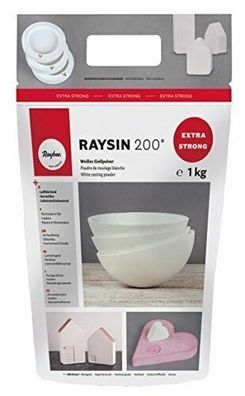 Rayher 3699000 Raysin 200 Gießpulver Gießmasse Weiß Lufthärtend Geruchlos 1 kg