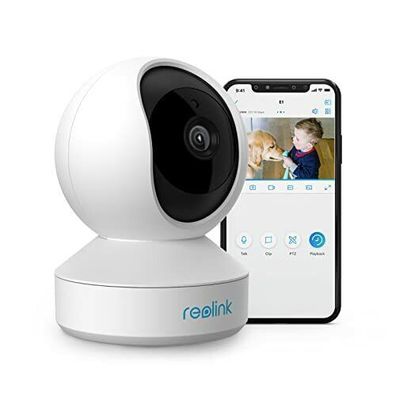 Reolink Überwachungskamera Innen Handy Nachtsicht Audio Weiß 3MP HD 2,4 GHz WLAN