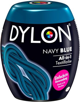 Dylon Navy Blue All-In-1 Textilfarbe Umfärben in der Waschmaschine 350 g