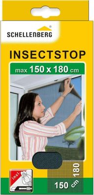 Schellenberg 20409 Fliegengitter Insektenschutz Fenster 150 x 180 cm Anthrazit