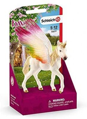 Schleich 70577 Bayala Geflügeltes Regenbogeneinhorn Fohlen Spielfigur Motorik