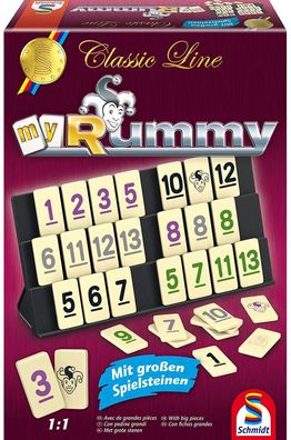 Schmidt Spiele 49282 Classic Line MyRummy große Spielsteine Legespiel ab 8 Jahre