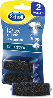 Scholl Velvet Smooth Ersatzrollen Extra Stark Hornhautentferner Füße 2er Pack