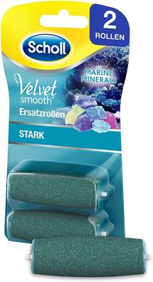 Scholl Velvet Smooth Ersatzrollen Stark elektrischer Hornhautentferner 2er Pack