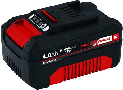 Einhell System Akku 4,0 Ah 18 V Power X-Change Lithium Ionen Gummiertes Gehäuse