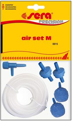 Sera Air Set M 2x Sprudelstein 4 m Silikonschlauch Absperrhahn Aquarien Zubehör