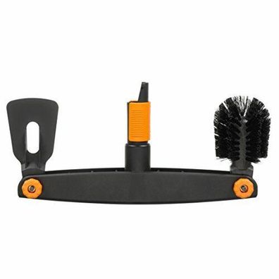 Fiskars 1001414 Dachrinnenreiniger Bürste Schaber QuikFit Kunststoff schwarz