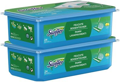 Swiffer Feuchte Bodentücher Nachfüllpackung Zitrusduft 48 Tücher 2er Pack