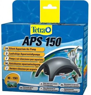 Tetra APS 150 Aquarium Luftpumpe leise Membranpumpe Aquarien 80-150 L schwarz