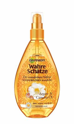 Garnier Wahre Schätze Schwereloses Haaröl Argan Camelia-Öl Trockenes Haar 150 ml