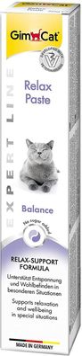 GimCat EXPERT LINE Relax Paste Katzensnack Katzen Leckerli Beta-Glucan Tube 50g