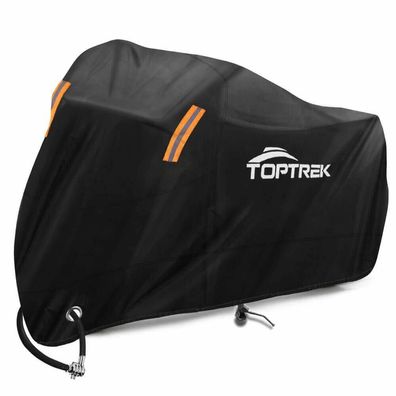 Toptrek XXL Motorrad Abdeckplane Winterfest Wasserdicht 245 x 105 x 125 cm (Gr. XXL)