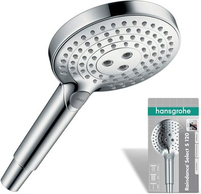 Hansgrohe Duschkopf Raindance Select S 120 Regendusche 3 Strahlarten Bad Chrom