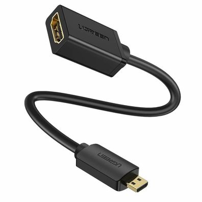 UGREEN Micro HDMI auf HDMI Adapterkabel 1080P 4K Typ d auf Typ a 20 cm Schwarz