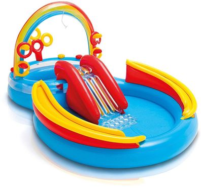 Intex 57453 Rainbow Ring Play Center Kinder Aufstellpool Planschbecken Garten