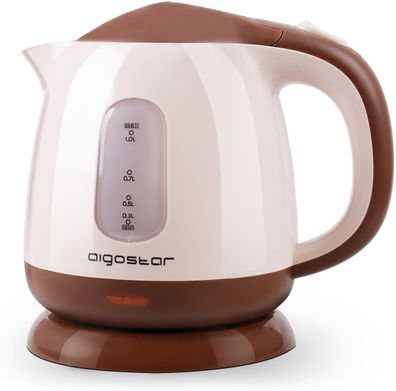 Aigostar Romeo Reise Wasserkocher 1 Liter 1100 Watt Abschaltautomatik Braun