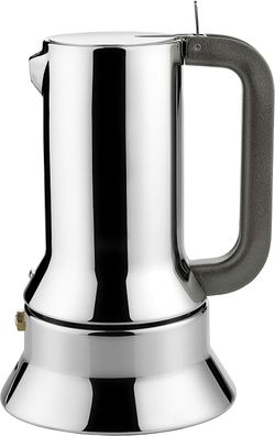 Alessi Espressomaschine 6 Tassen Induktion Espressokocher Edelstahl Silber