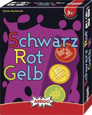 Amigo 1663 Schwarz Rot Gelb Kartenspiel Familienspiel Gesellschaftsspiel