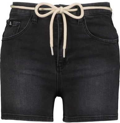 Alife & Kickin Damen JanaAK DNM Q Shorts Black Denim Washed