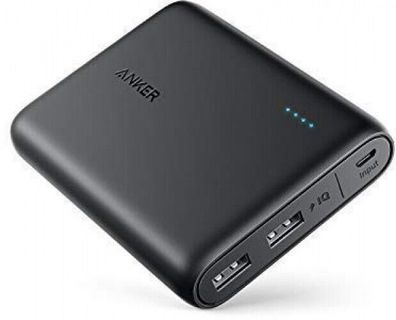 Anker PowerCore 13000mAh 2-Port Powerbank Externer Akku iPhone Android Schwarz